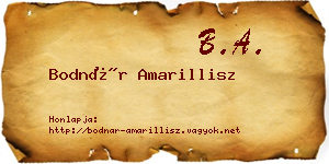 Bodnár Amarillisz névjegykártya